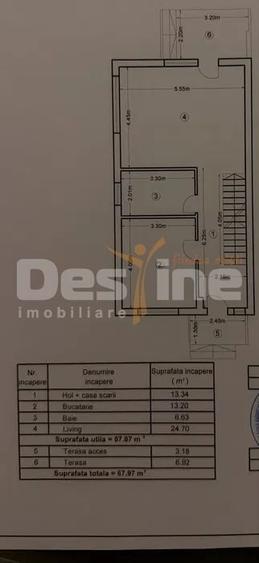 Duplex cu 4 camere cu Canalizare în Central