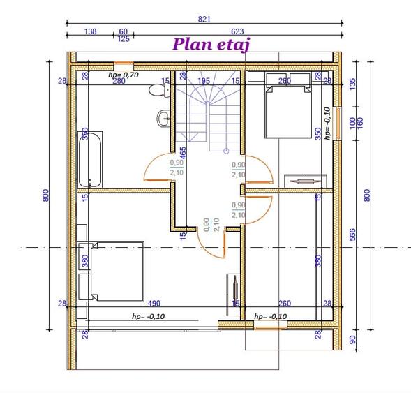 Casă individuală cu 4 camere cu Canalizare în Plaiu Șarului