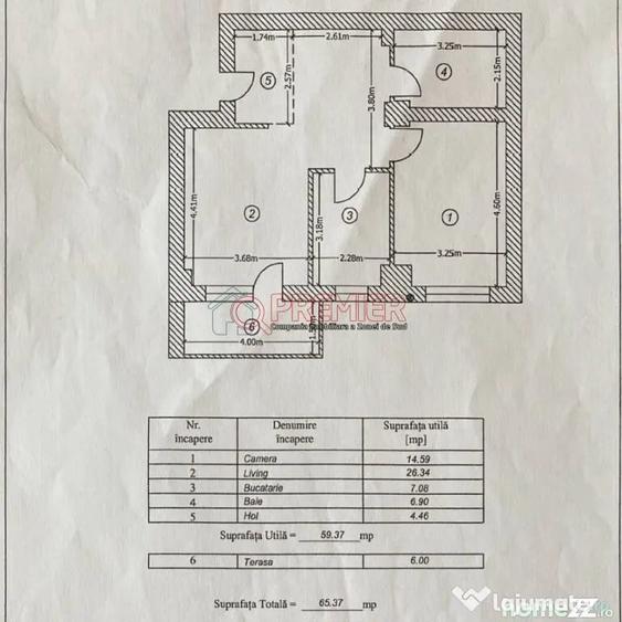 Apartament cu 2 camere decomandat în Splaiul Unirii