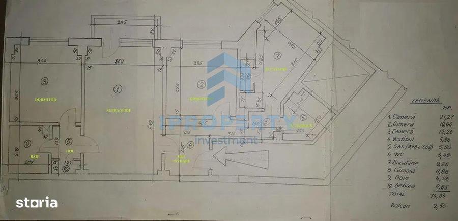 Apartament cu 3 camere, mobilat în 13 Septembrie