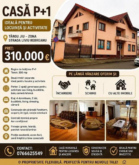Casă cu 3 camere cu Teren 300 Mp în Exterior Vest