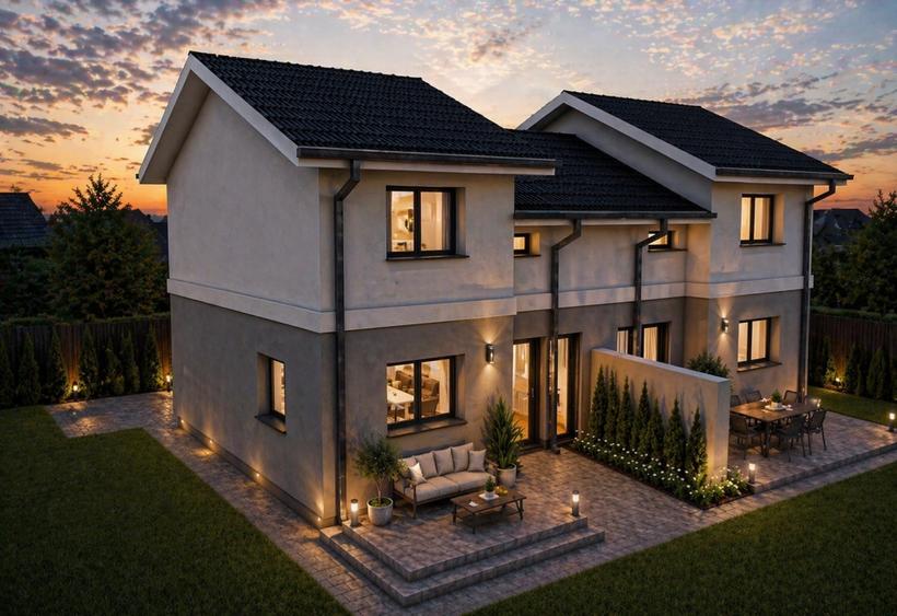 Duplex cu 3 camere cu Canalizare în Moșnița Nouă