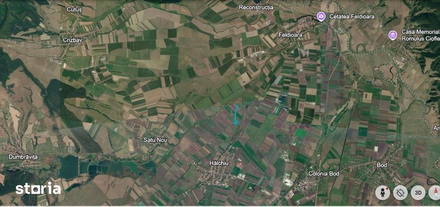 Teren de 1000 mp, în Hălchiu
