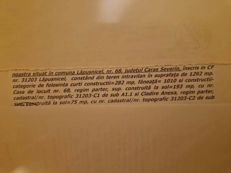 Casă cu Teren 1292 Mp în Lăpușnicel