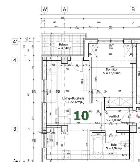 Apartament cu 2 camere în Central