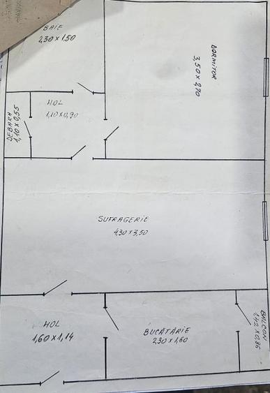 Apartament cu 2 camere semidecomandat, mobilat în Giurgiului