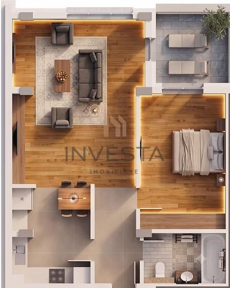 Apartament cu 2 camere decomandat în Mărăști