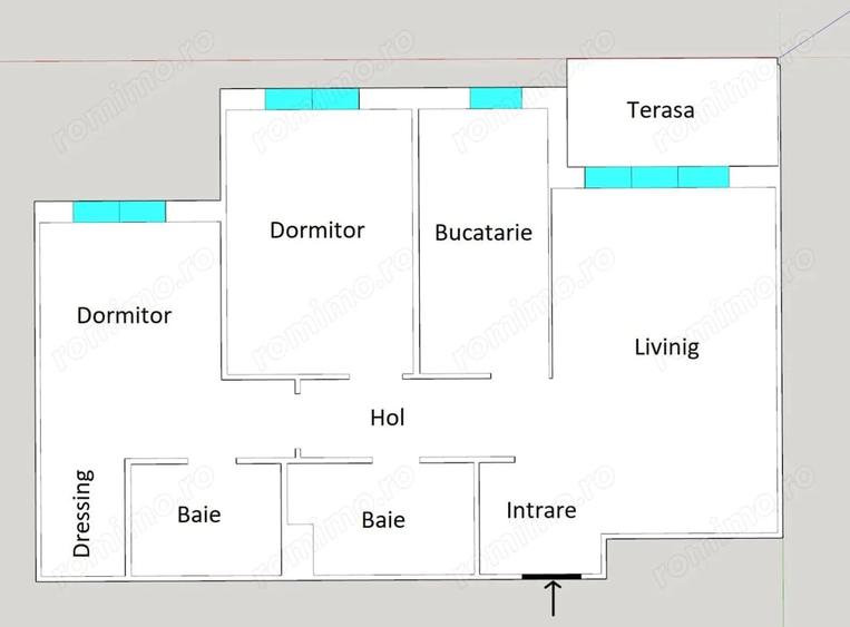 Apartament cu 3 camere în Lipovei