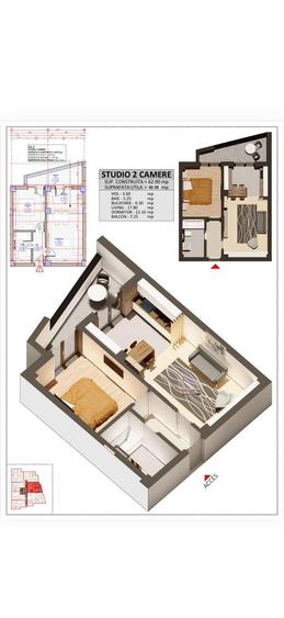 Apartament cu 2 camere decomandat în Ultracentral