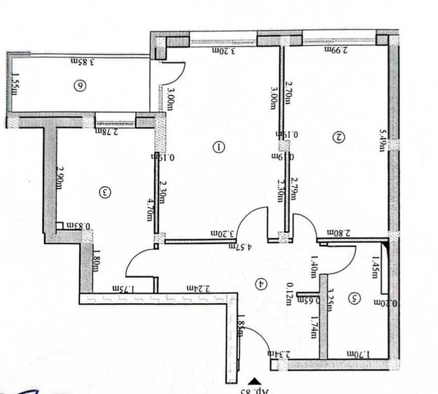 Apartament cu 2 camere decomandat în Exterior Vest