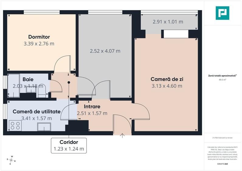 Apartament cu 3 camere decomandat, mobilat în Aurel Vlaicu