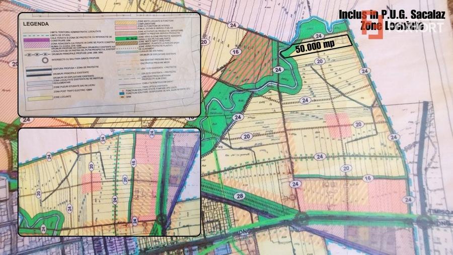 Teren agricol extravilan de 50000 mp, în Săcălaz