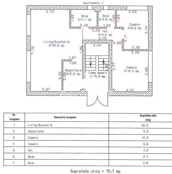 Apartament cu 3 camere decomandat în Șelimbăr — fotografia 2