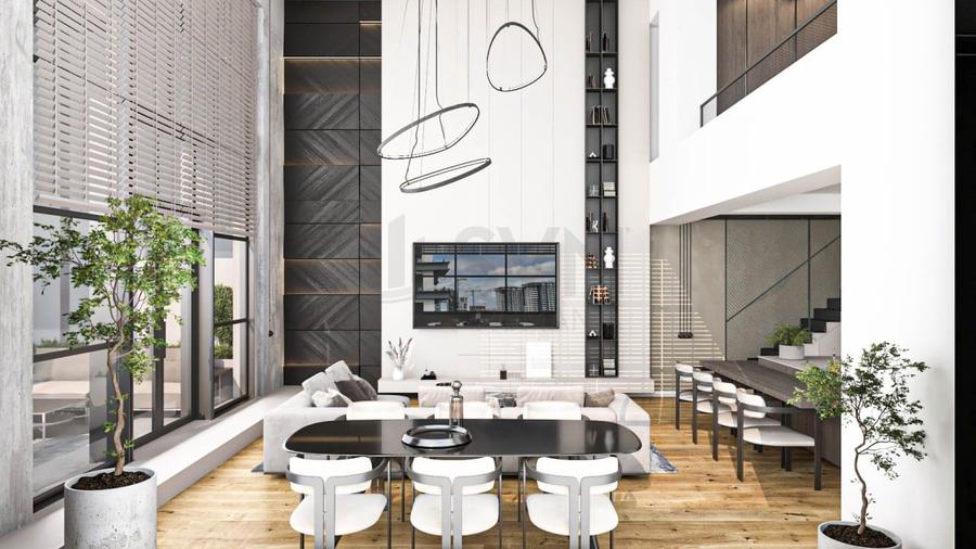 Penthouse cu 4 camere semidecomandat, mobilat în Floreasca