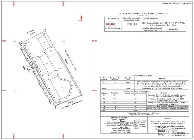 Casă individuală cu 14 camere cu Teren 2090 Mp în Central