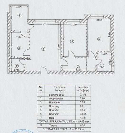 Apartament cu 3 camere decomandat, mobilat în Băneasa