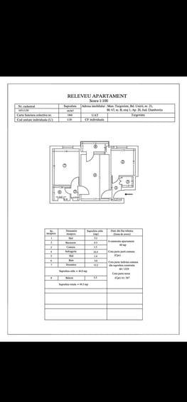 Apartament cu 2 camere semidecomandat în Micro 6