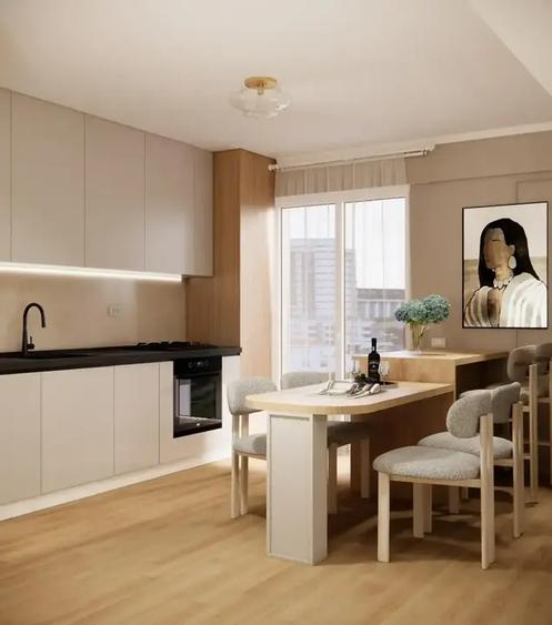 Apartament cu 3 camere decomandat, mobilat în Progresul