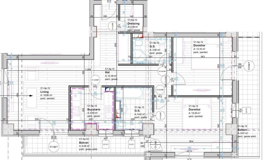 Apartament cu 3 camere decomandat în Frumoasa
