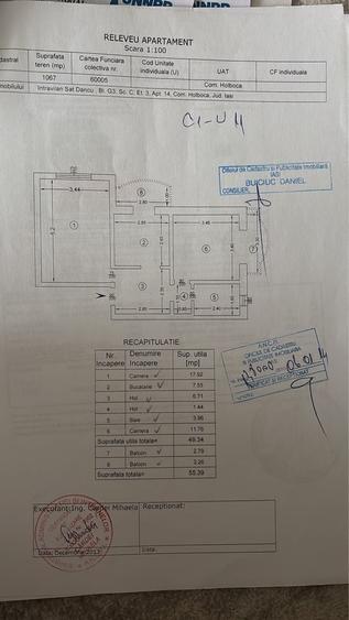 Apartament cu 2 camere decomandat în Dancu