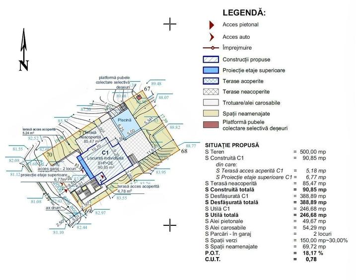 Bucium - LIDL, teren cu autorizatie constructie S+P+2E, toate utilitat - 6