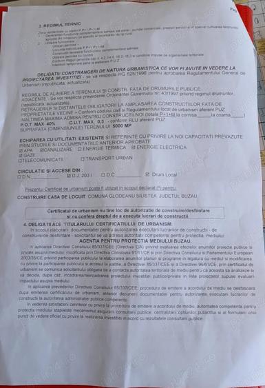 Teren de 5000 mp, în Cotorca