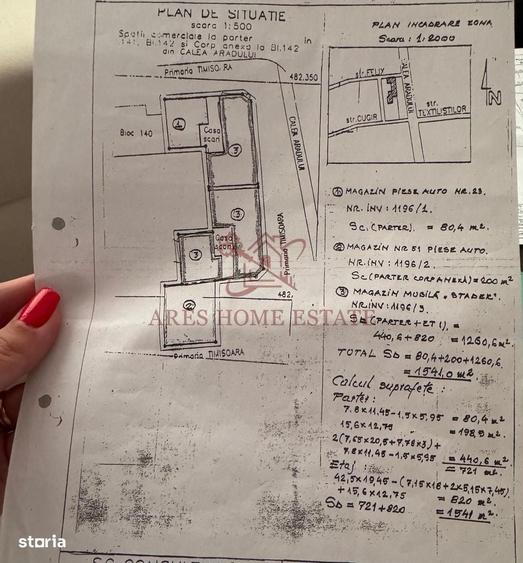 Spațiu comercial, de 820 mp, în Aradului