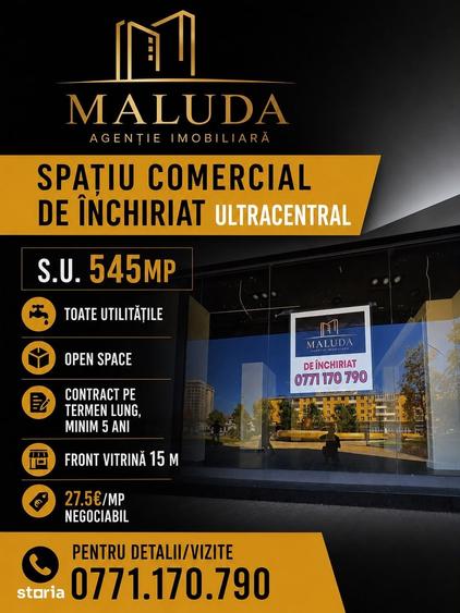 Spațiu comercial, de 545 mp, în Central