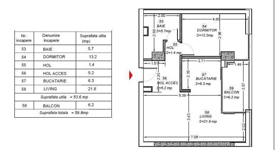 Apartament cu 2 camere decomandat în Circumvalațiunii