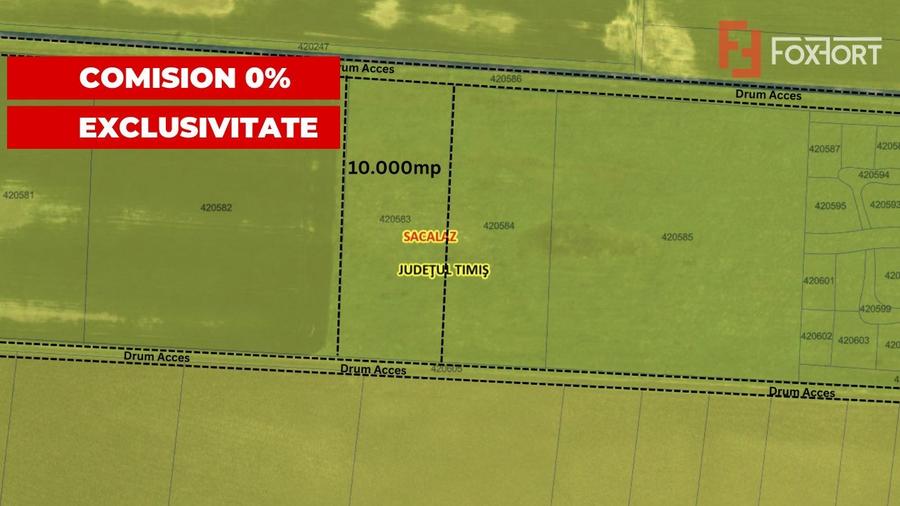 Teren agricol extravilan de 10000 mp, în Săcălaz