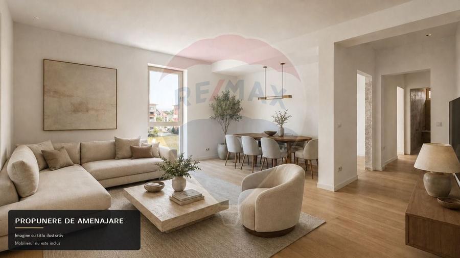 Apartament cu 3 camere decomandat în Tractorul