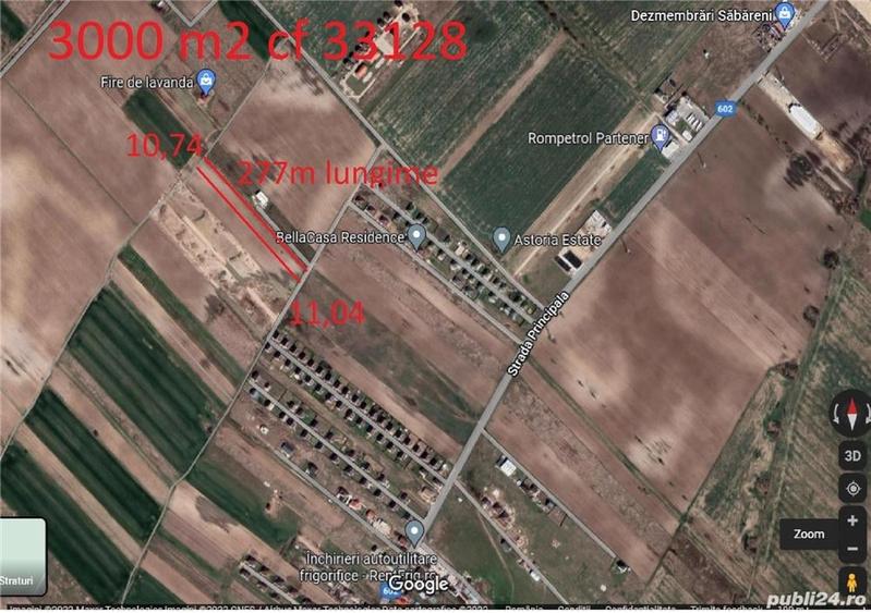 Teren de 3000 mp, în Săbăreni