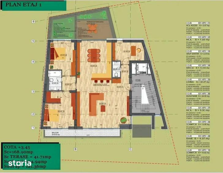 Apartament cu 4 camere în Eminescu