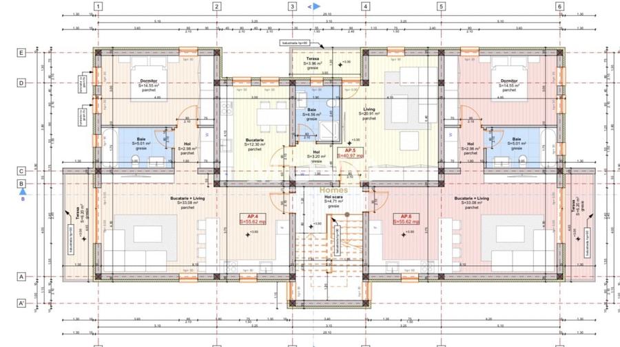 Apartament cu 2 camere semidecomandat în Giroc