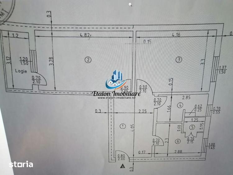 Apartament cu 2 camere decomandat în Est