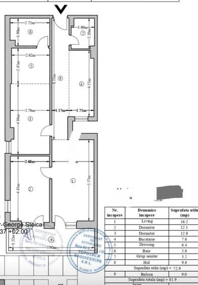 Apartament cu 3 camere în Vitan-Bârzești