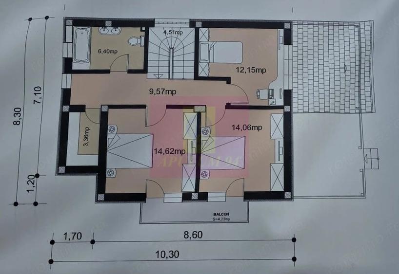 Vila cu 4 camere de vanzare in Brebu - 12