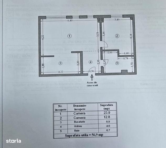 Apartament cu 2 camere decomandat în Gara