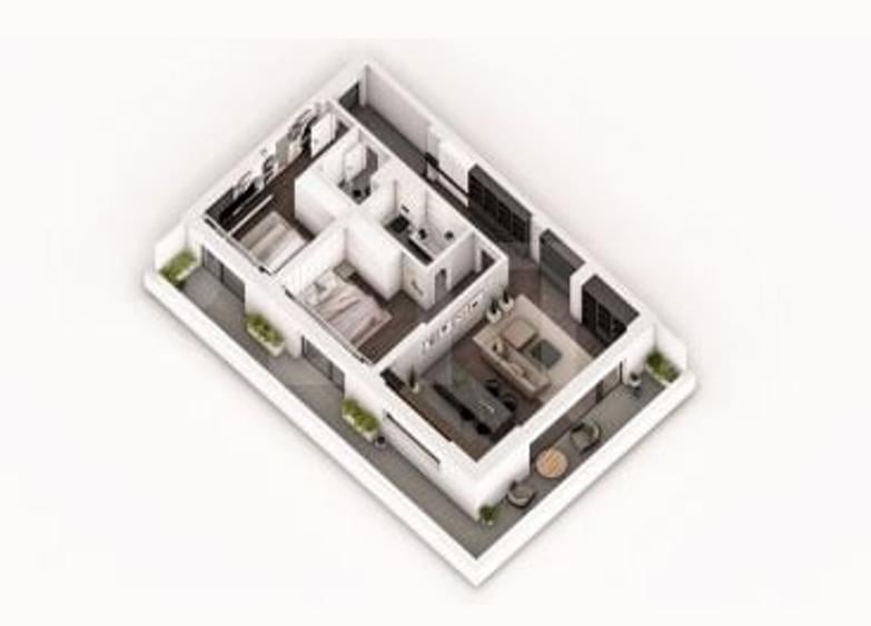 Apartament open space 3 camere 100.81 mp în ansamblu cu 0% Comision la Achiziție - 3