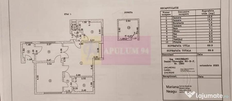 Apartament cu 2 camere decomandat în Foișorul de Foc