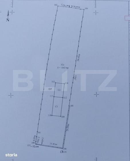 Casă cu 2 camere cu Teren 1362 Mp în Malu Mare