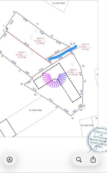 Teren Construcții intravilan de 600 mp, în Mohu
