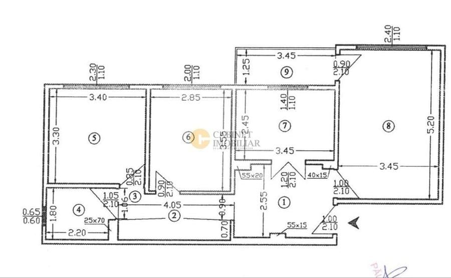 Apartament cu 3 camere decomandat, mobilat în Gorjului