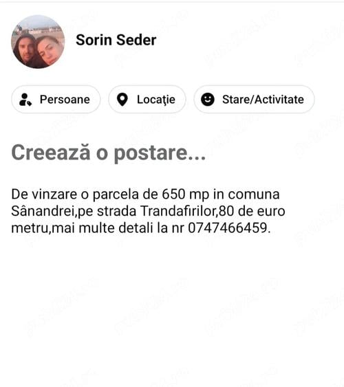 Teren de 650 mp, în Central