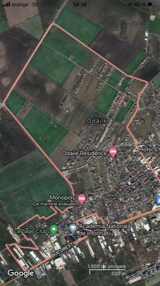 Teren de 3400 mp, în Odăile