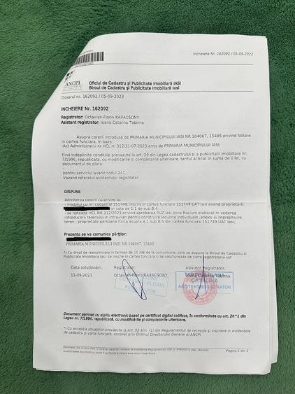 Teren de 399 mp, în Bucium