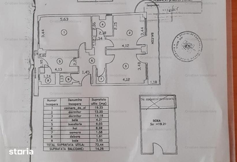 Apartament cu 3 camere decomandat în Tineretului