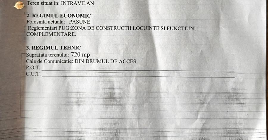 Teren intravilan de 720 mp, în Vlădești