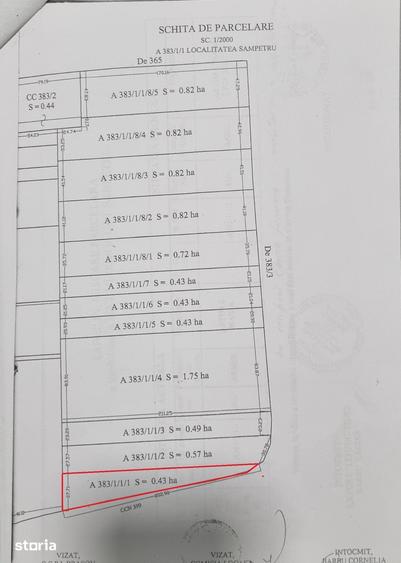 Teren de 4300 mp, în Sânpetru