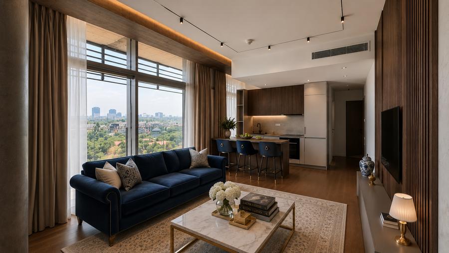 Apartament cu 3 camere semidecomandat, mobilat în Floreasca